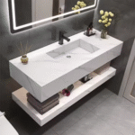 MDF Green Modern Bathroom Vanity