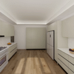 Modern Handle-less Kitchen Cabinet with Integrated Storage and Soft-Close Mechanism ARL-SPK250627002