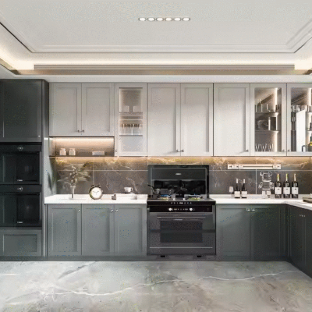 Modern Kitchen Cabinet with Island Furniture Design