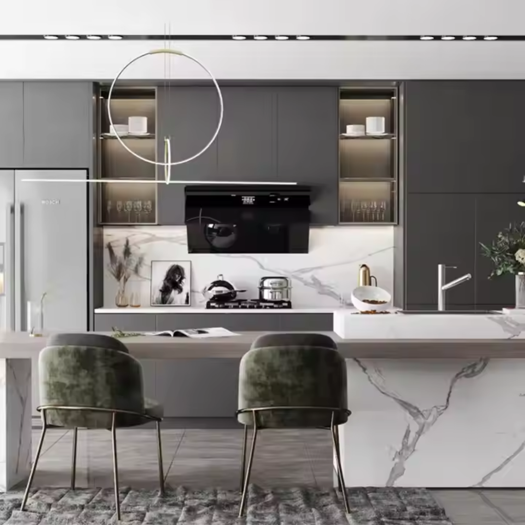 Modern Luxury Home Kitchen Cabinets - MDF Acrylic Durable