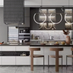 Modern Luxury Home Kitchen Cabinets with Villa Kitchen Island Cabinet