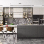 Modern Luxury Home Kitchen Cabinets with Villa Kitchen Island Cabinet