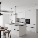 Modern Minimalist High Gloss White Kitchen Cabinets ARL-W-027