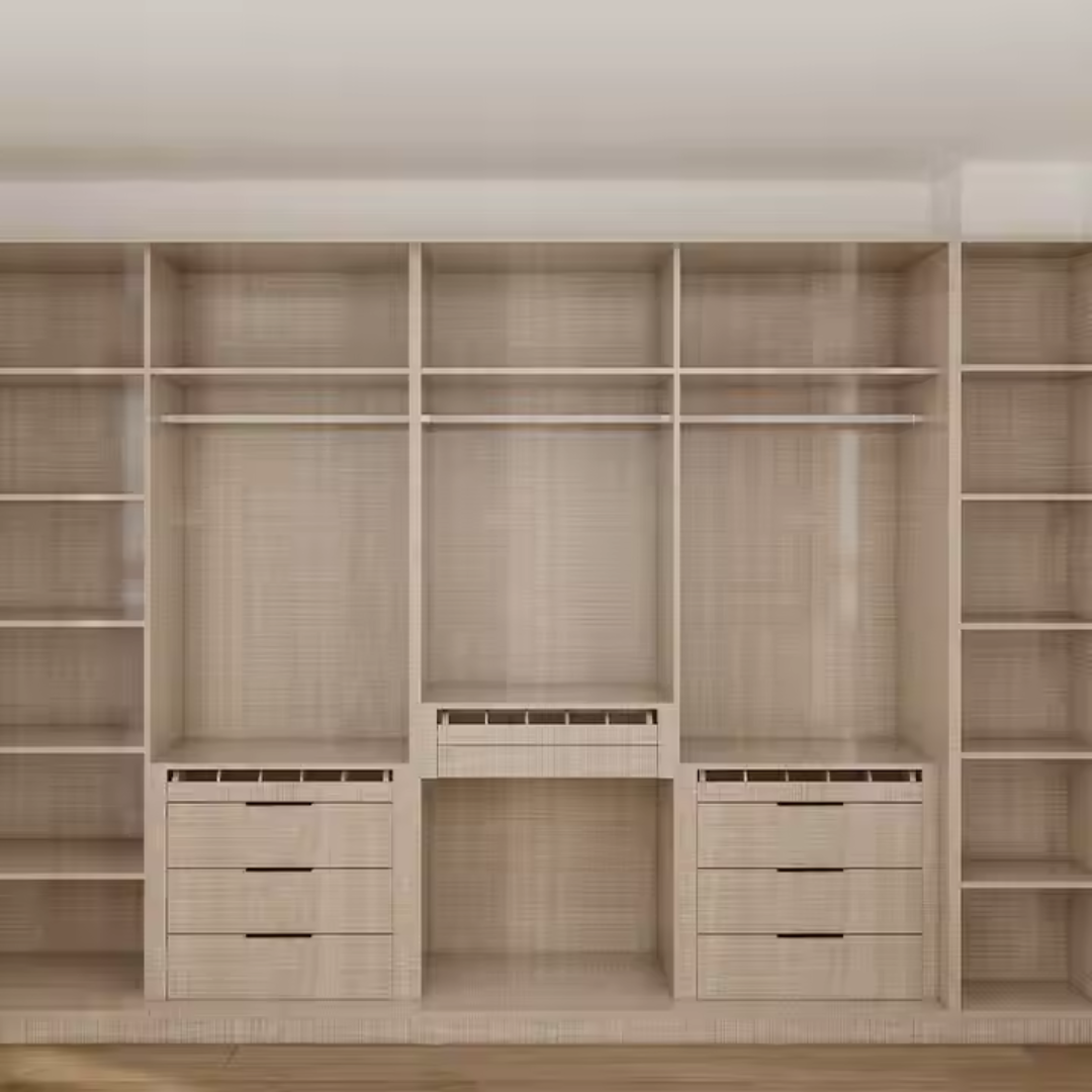 Sliding Door Wardrobe with Wooden Accents ARL-SP2506003