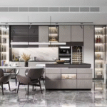 Villa Big Open Kitchen Cabinet Island