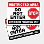 ARL Solutions Restricted Area Do Not Enter Vinyl Stickers ARL-2RAD