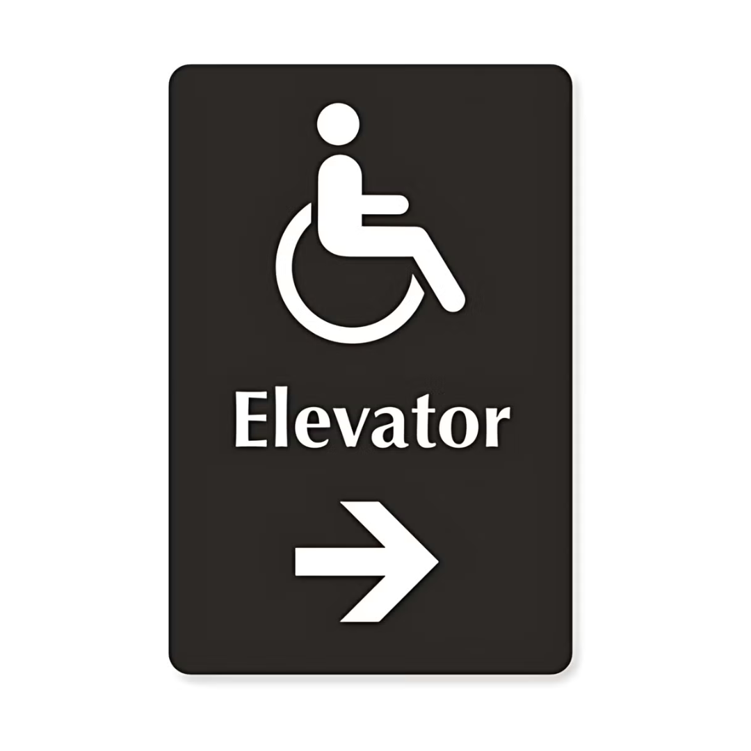 Accessible Directional Elevator Sign ARL-ELVU