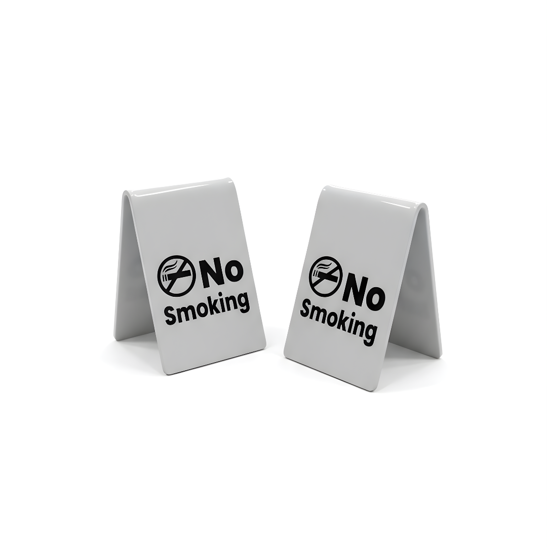 Acrylic No Smoking Table Signs 2-Pack ARL-NS-TS