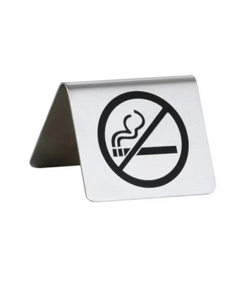 Aluminium No Smoking Table Sign ARL-NSTSA