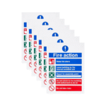 Fire Action Notice Signs Sticker Pack ARL-FA