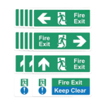 Fire Exit Arrow Signs Sticker Pack
