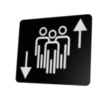 Gloss Black Elevator Sign ARL-ELVT