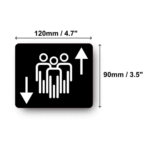 Gloss Black Elevator Sign ARL-ELVT