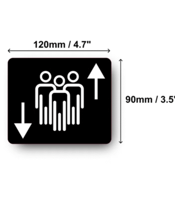 Gloss Black Elevator Sign ARL-ELVT