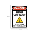 High Voltage Electrical Shock Hazard Sign ARL-DHV-A