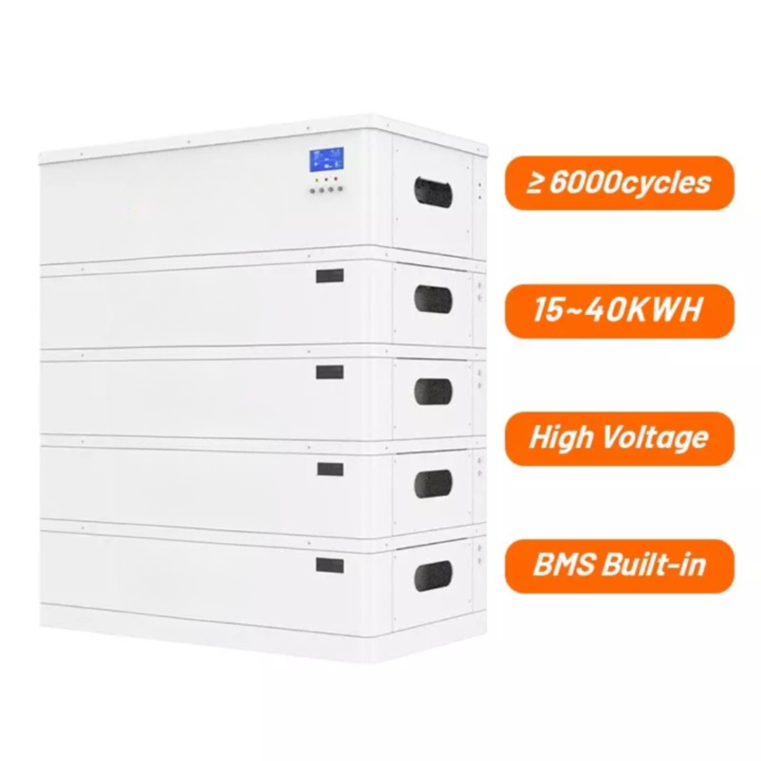 High Voltage Stackable Lithium Battery Pack 51.2V 100AH 15KWH-40KWH
