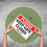 Keep Gate Closed Aluminum Sign 2-Pack ARL-KGCA