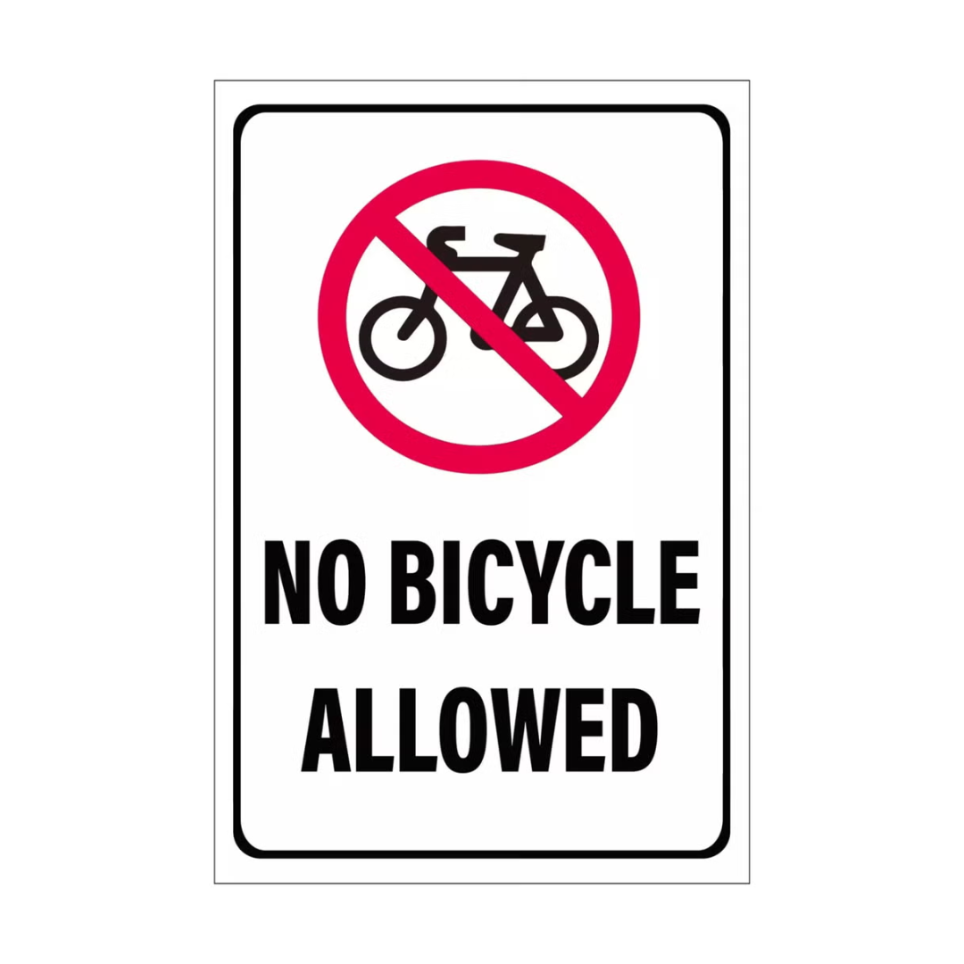 NO BICYCLE ALLOWED Acrylic Sign ARL-NBA