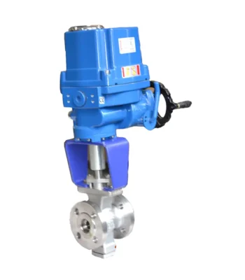 Motorized V type ball valve